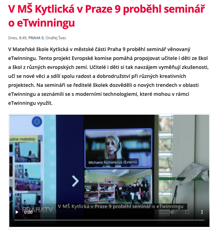 Napsali o nás Praha TV