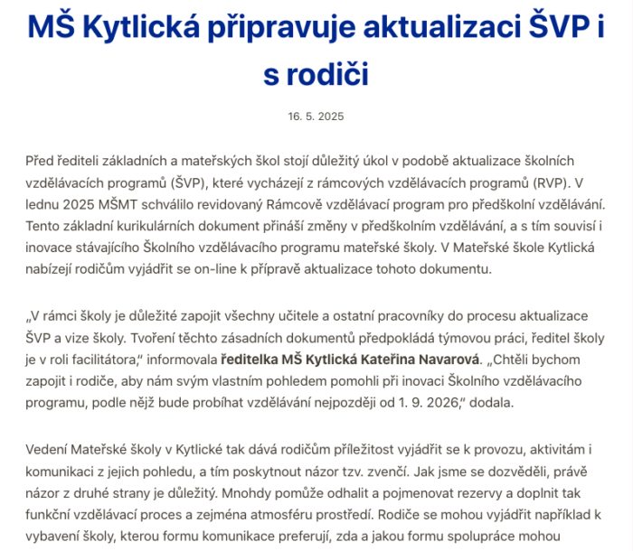 ŠVP s rodiči