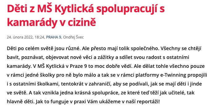 Napsali o nás PrahaTV